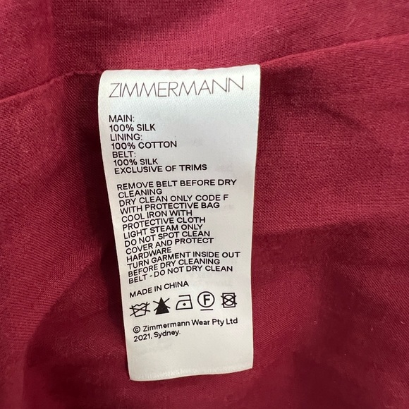 *SOLD* Zimmermann Fall 2021 Runway Concert Bubble Silk Mini Dress Size US 6/8 - Picture 7 of 8